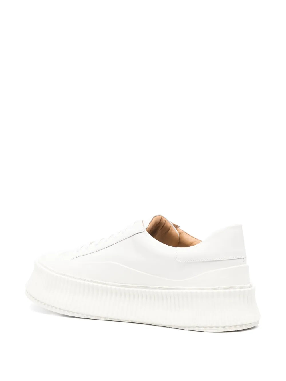 Jil Sander Lace-Up Leather Platform Sneakers