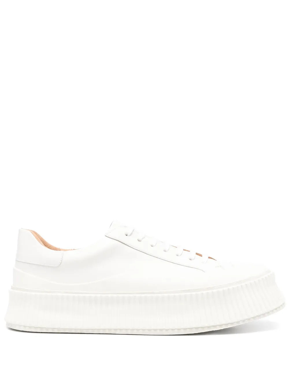 Jil Sander Lace-Up Leather Platform Sneakers