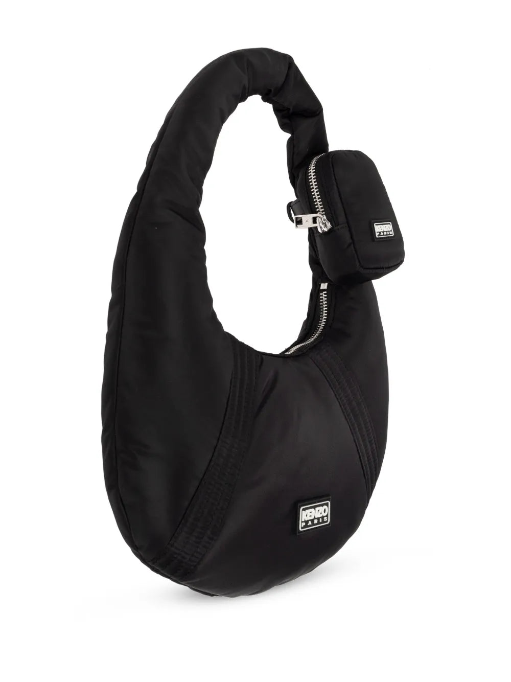 Kenzologo-appliqu?ribbed-detail shoulder bag