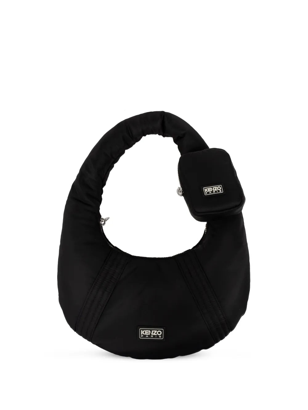 Kenzologo-appliqu?ribbed-detail shoulder bag