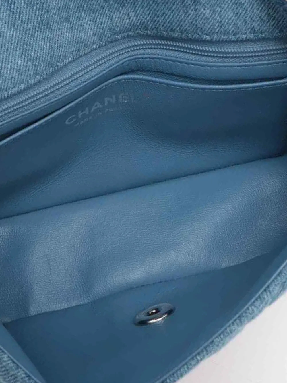 Pre-OwnedCHANEL Pre-Owned2018 denim quilted shoulder bag