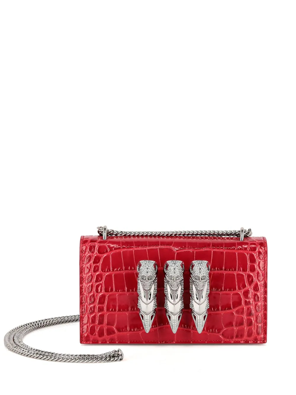 Philipp Pleincrocodile-embossed shoulder bag