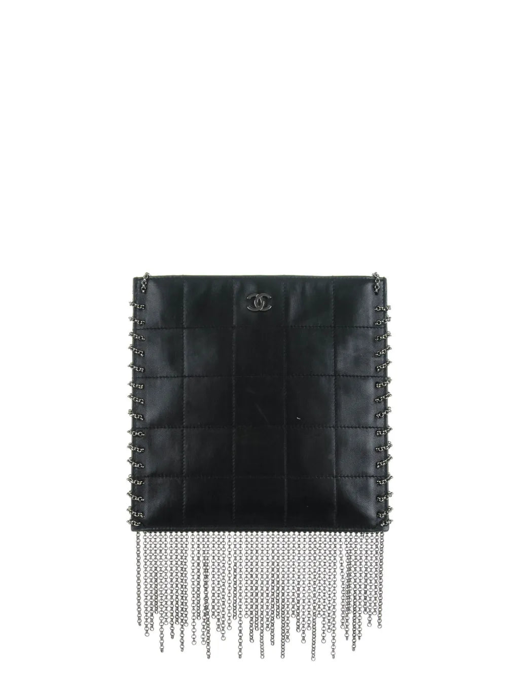 Pre-OwnedCHANEL Pre-Ownedchain-fringe leather crossbody bag
