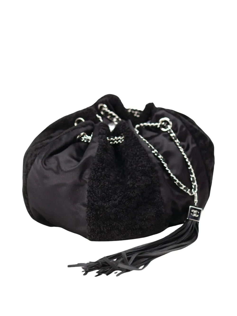 Pre-OwnedCHANEL Pre-Owned2003-2004 shearling drawstring bag