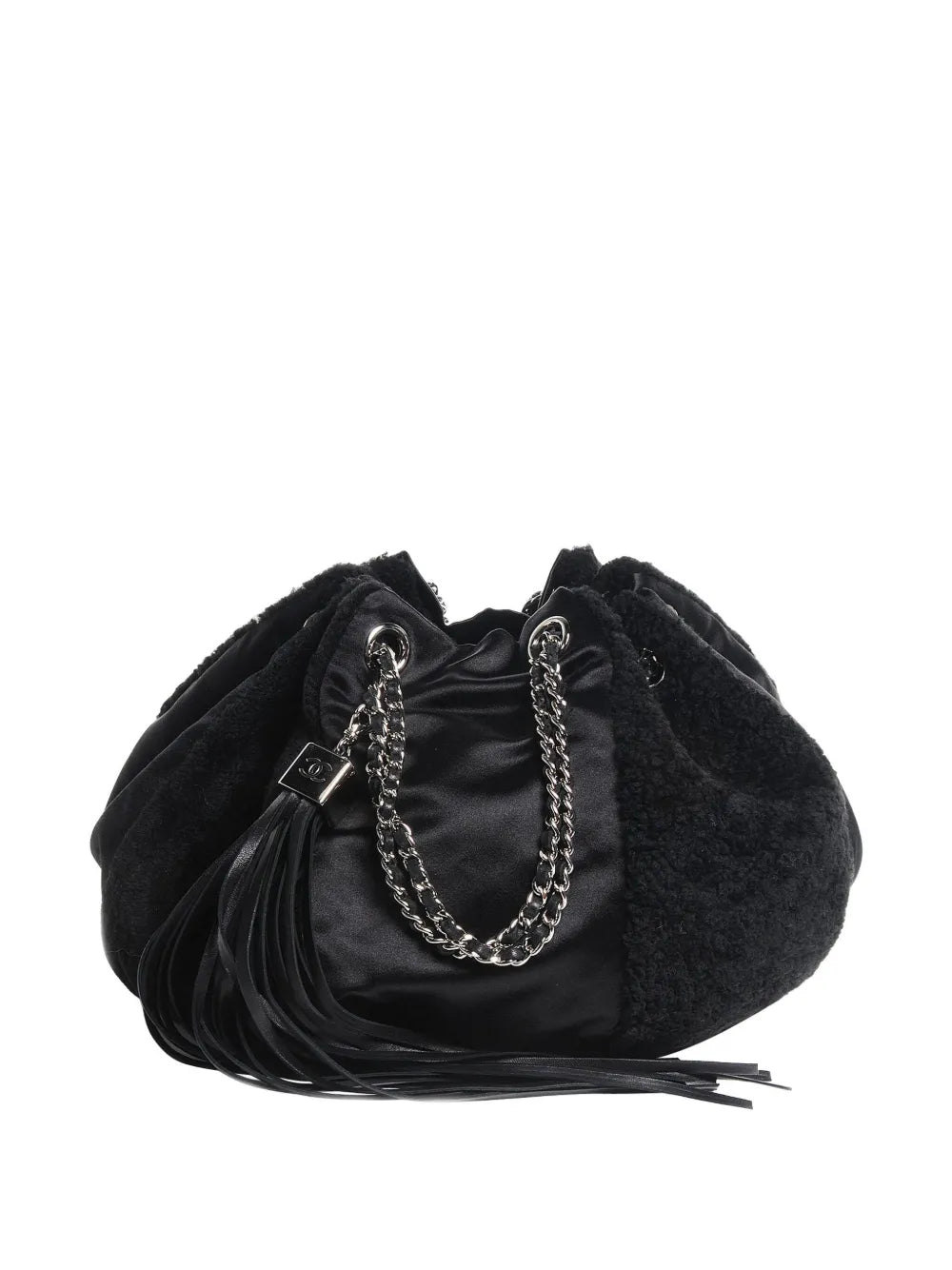 Pre-OwnedCHANEL Pre-Owned2003-2004 shearling drawstring bag