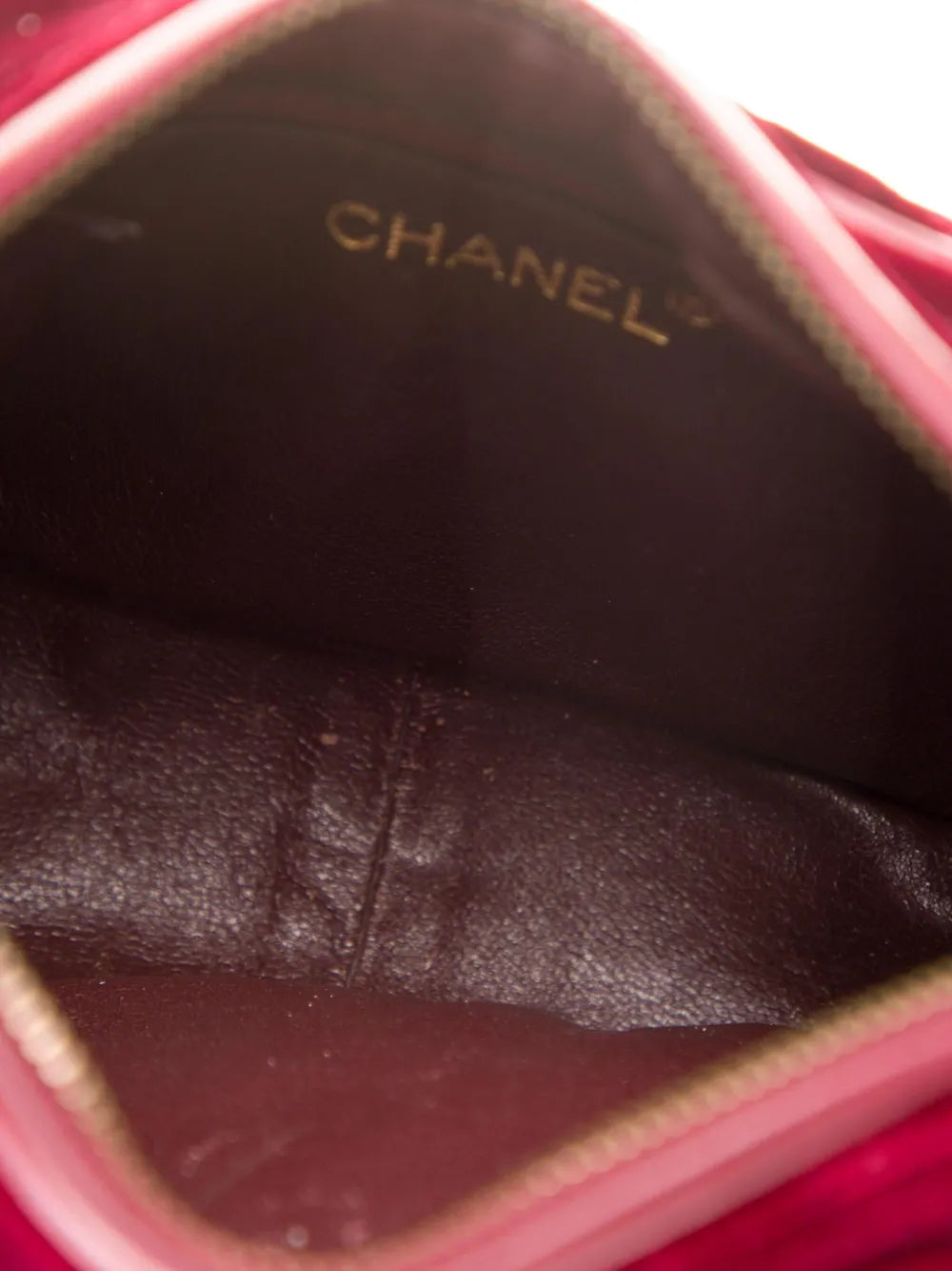 Pre-OwnedCHANEL Pre-Owned1991 CC velvet vanity bag