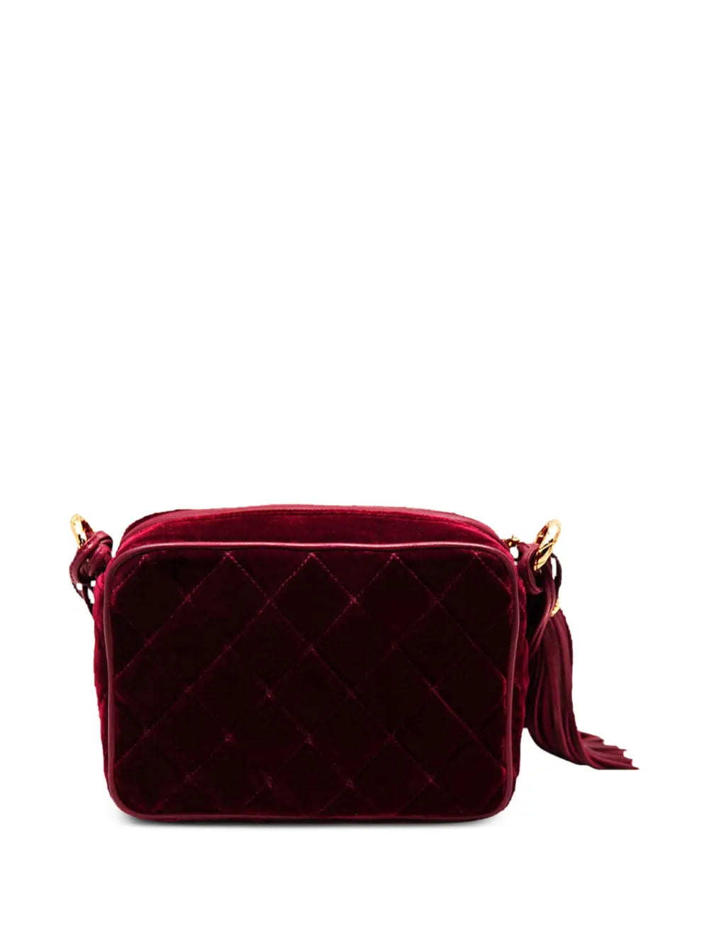 Pre-OwnedCHANEL Pre-Owned1991 CC velvet vanity bag