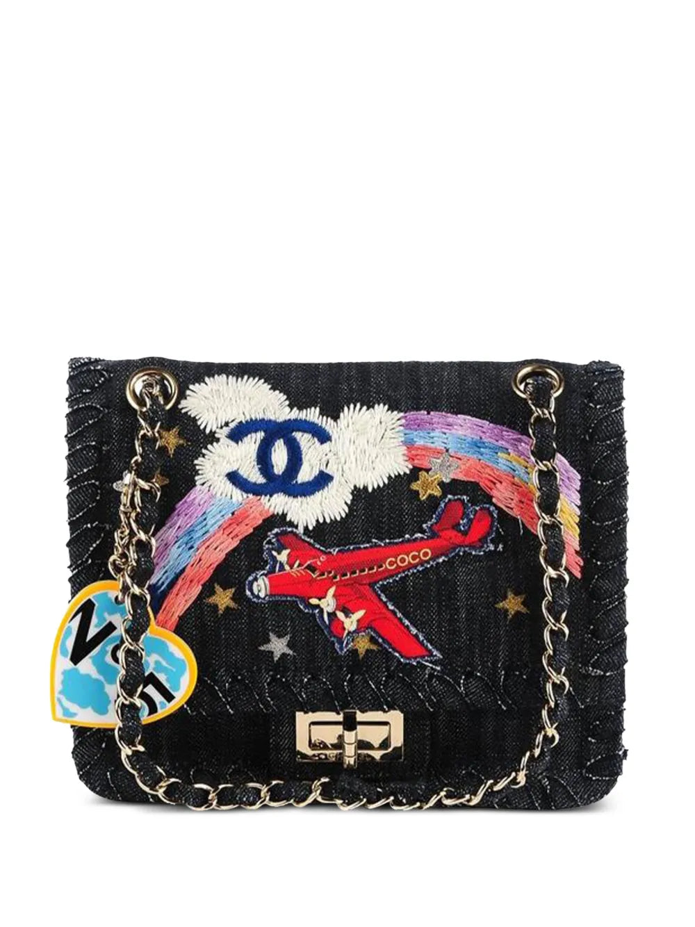 Pre-OwnedCHANEL Pre-Owned2006 2.55 Reissue Limited Edition Airplanes denim shoulder bag