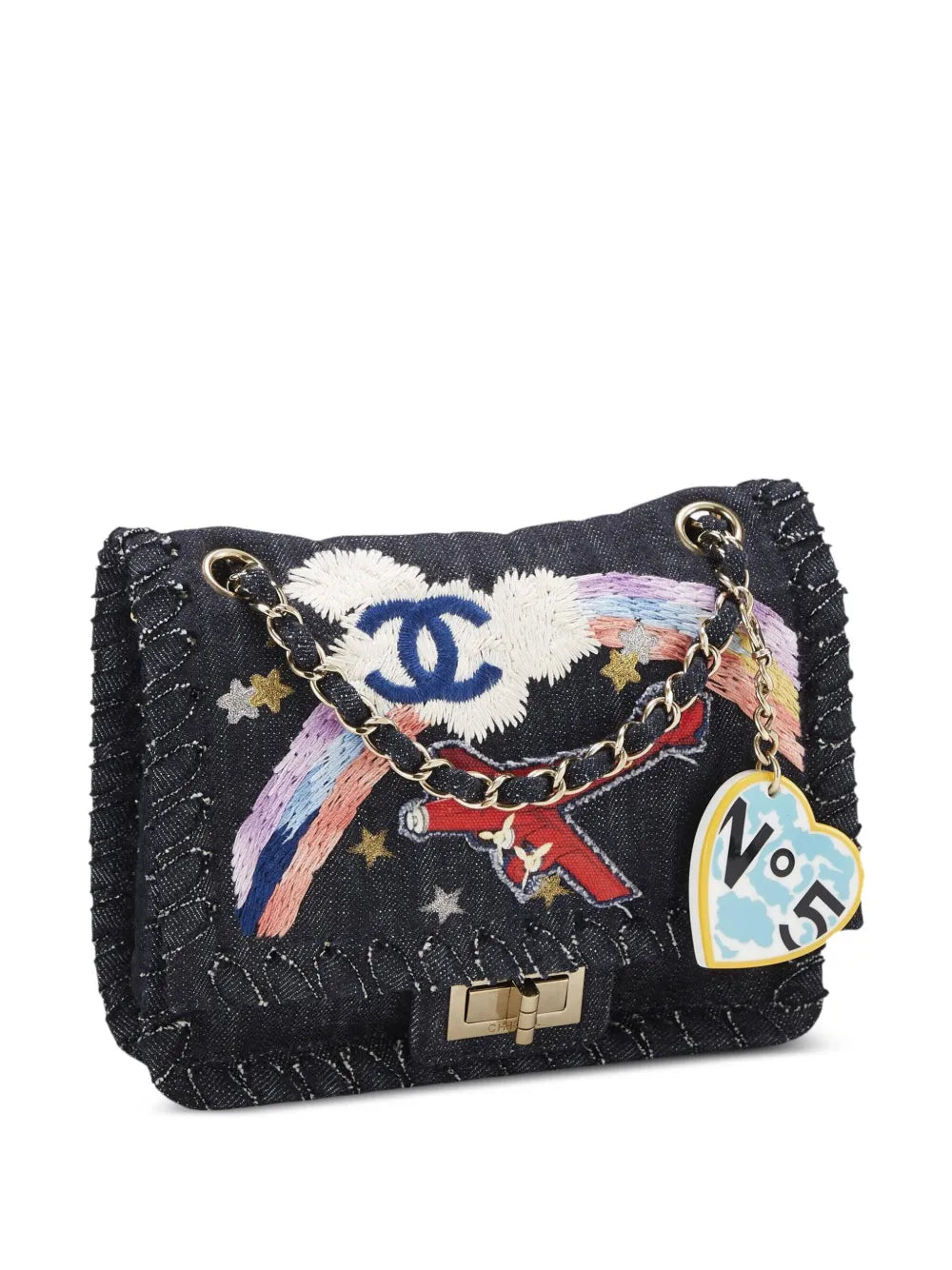 Pre-OwnedCHANEL Pre-Owned2006 2.55 Reissue Limited Edition Airplanes denim shoulder bag