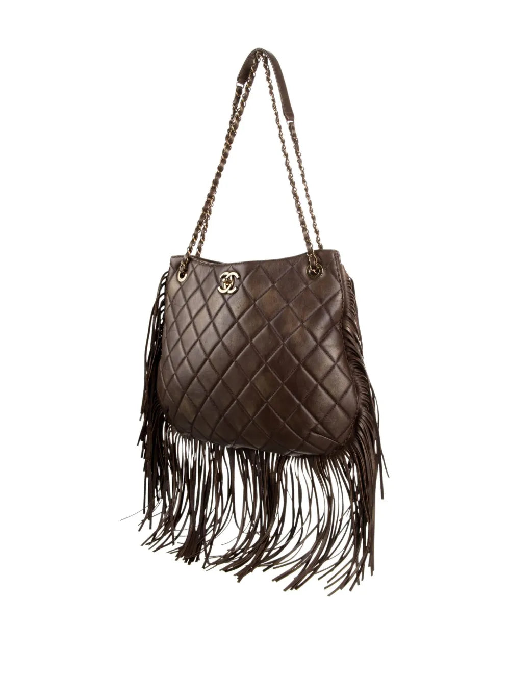 Pre-OwnedCHANEL Pre-Owned2014 Paris Dallas Metis D'Art fringed shoulder bag