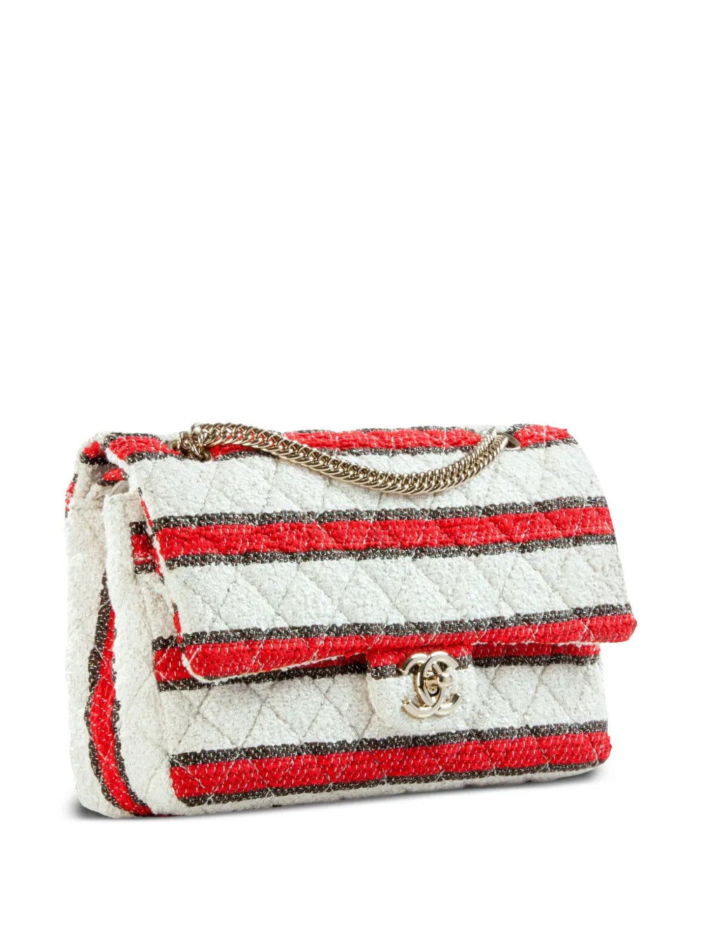 Pre-OwnedCHANEL Pre-Owned2009 medium Classic Flap striped shoulder bag