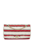 Pre-OwnedCHANEL Pre-Owned2009 medium Classic Flap striped shoulder bag