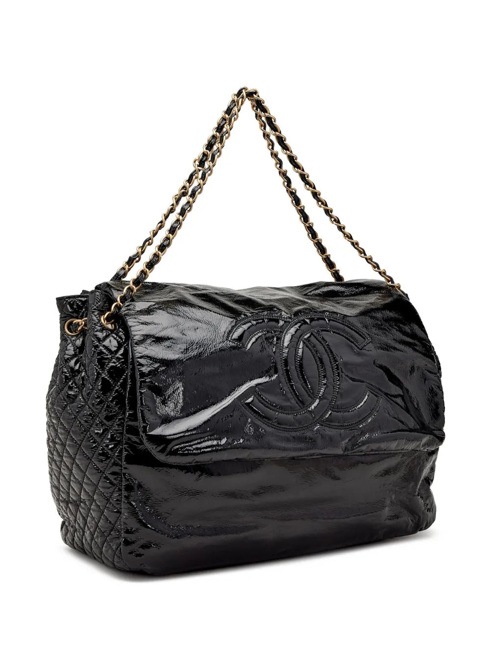 Pre-OwnedCHANEL Pre-Owned2006 large Rock and Chain patent shoulder bag
