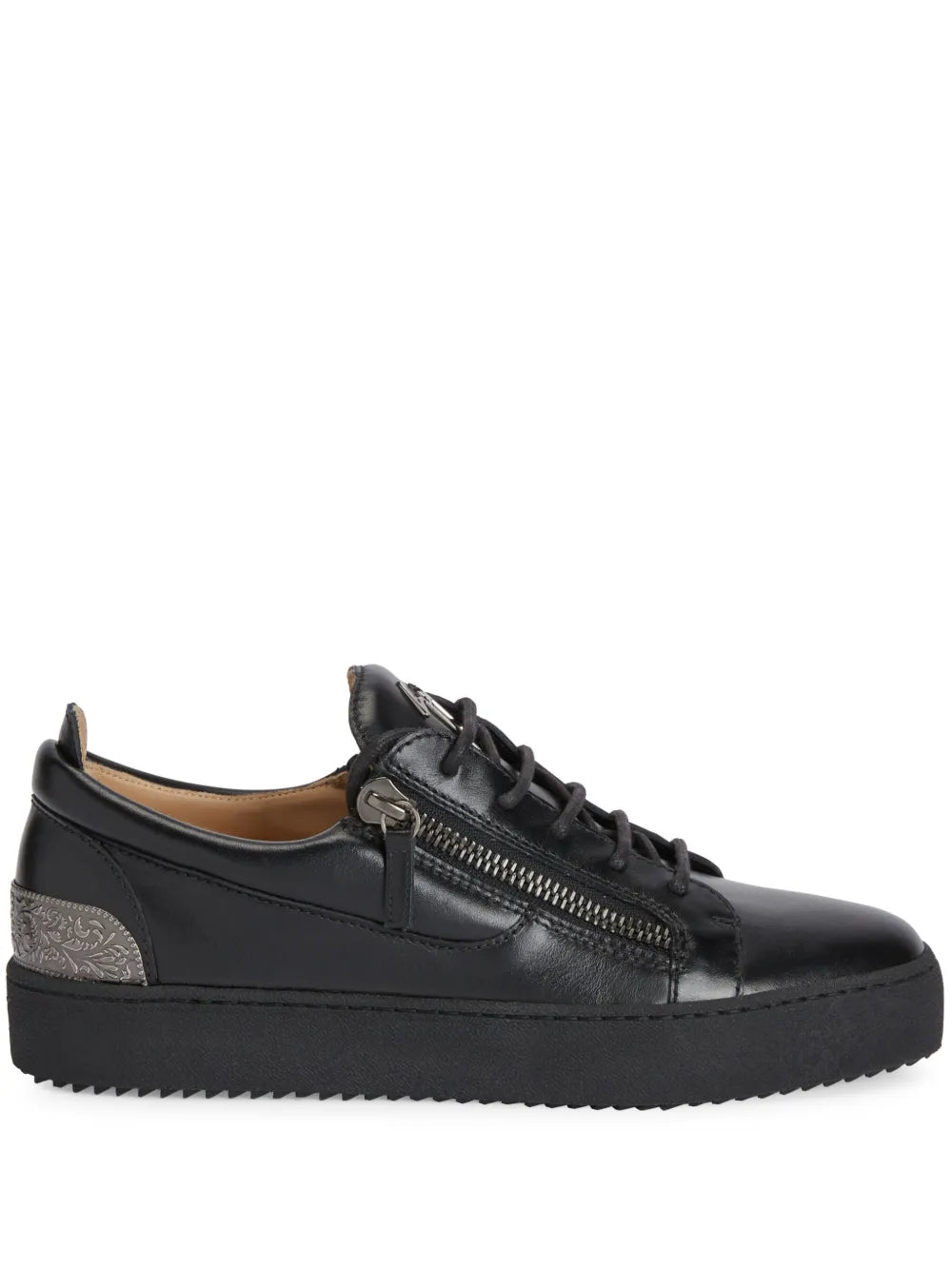 Giuseppe Zanotti Frankie Back-Plate Double-Zip Low-Top Sneakers