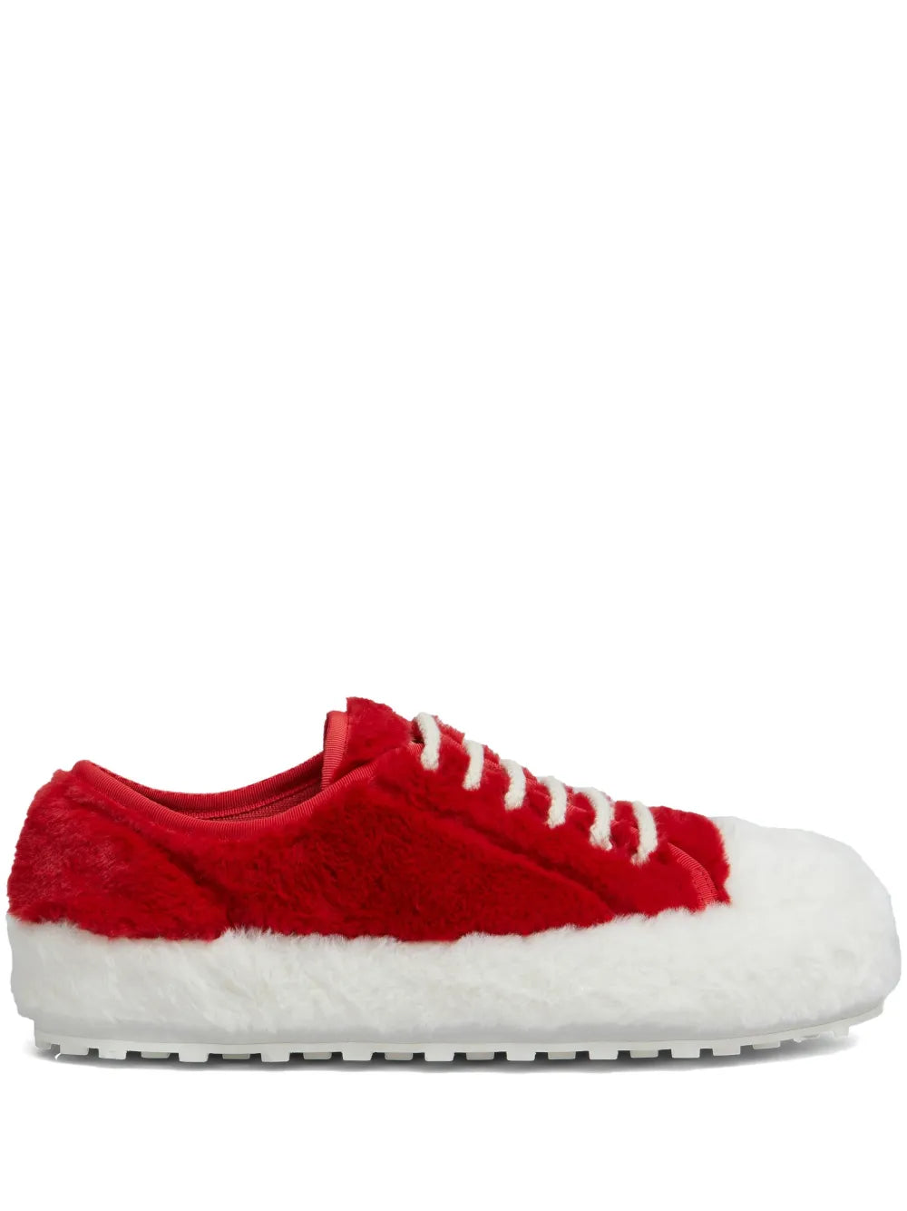 Marni Two-Tone Faux-Fur Sneakers