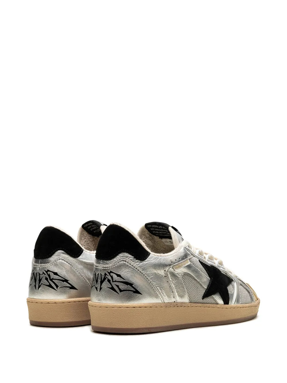 Golden Goose Ball Star Silver/Black Sneakers