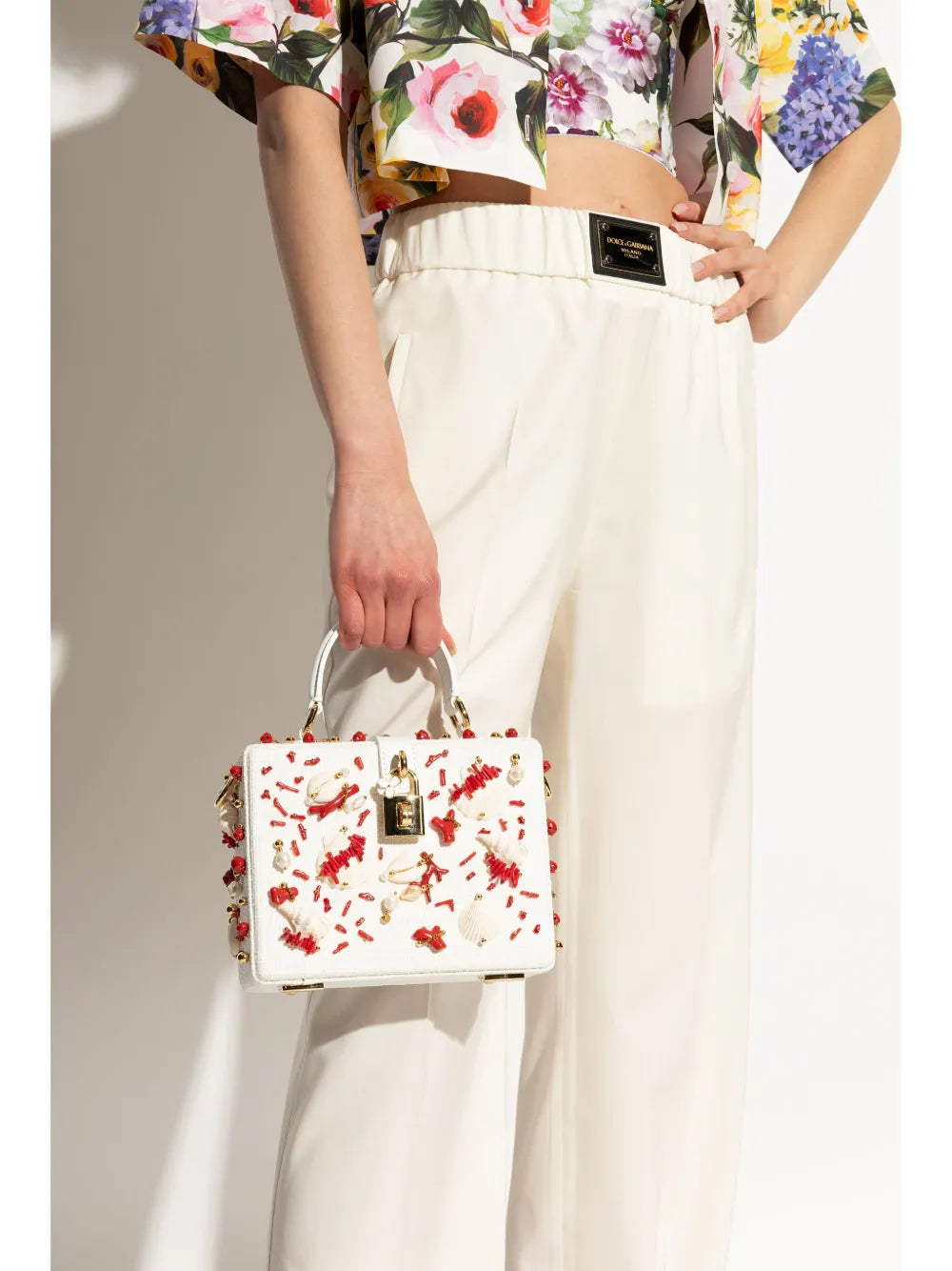 Dolce & GabbanaDolce Box seashell-appliqué tote bag