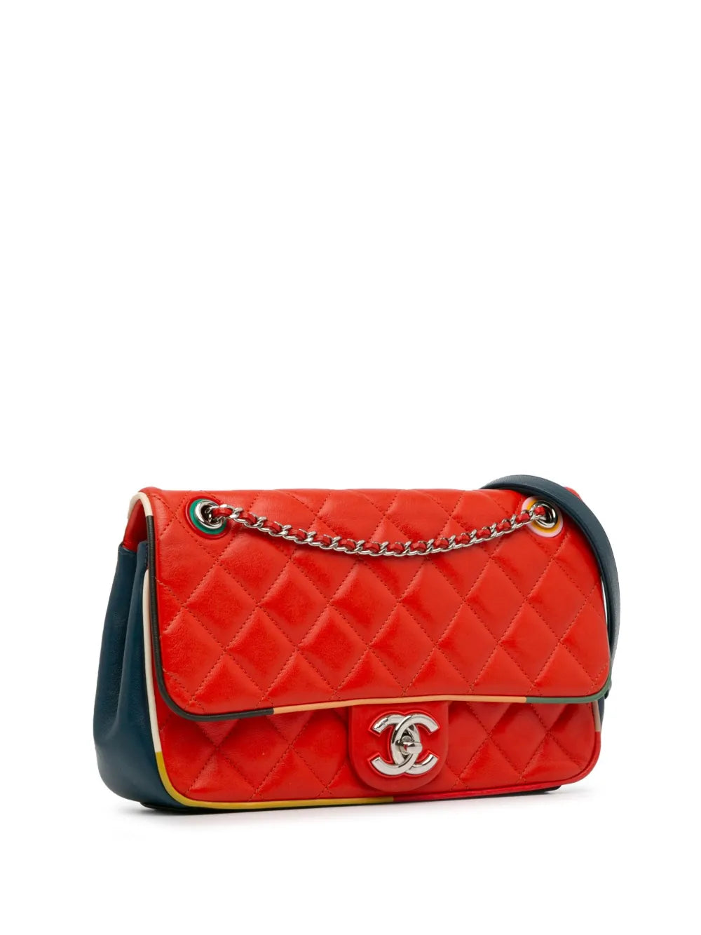 Pre-OwnedCHANEL Pre-Owned2016-2017 Medium Lambskin Cuba Color Flap crossbody bag