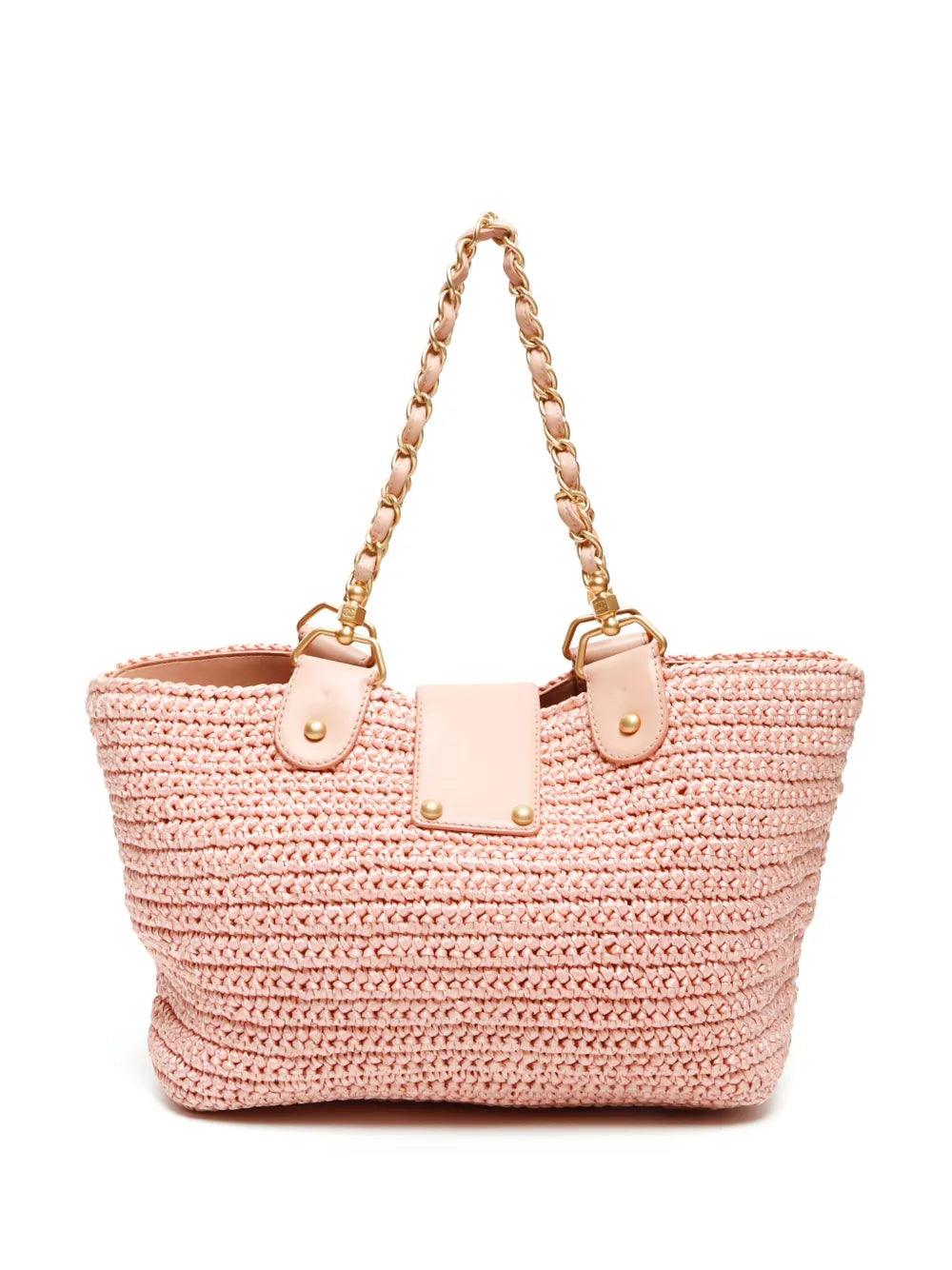 Pre-OwnedCHANEL Pre-Owned2005 CC straw tote bag