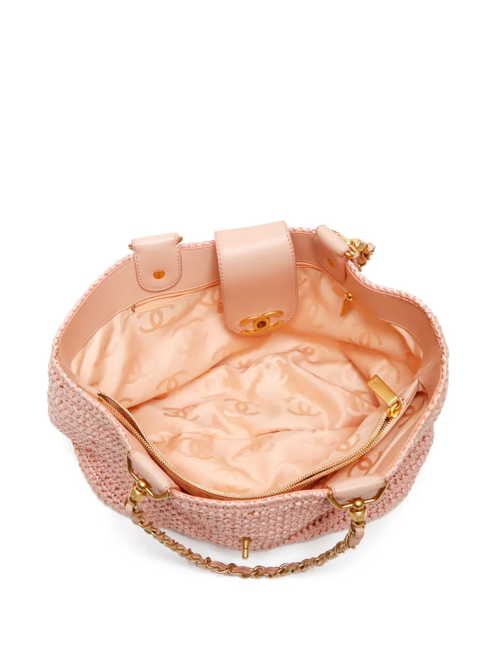 Pre-OwnedCHANEL Pre-Owned2005 CC straw tote bag