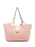 Pre-OwnedCHANEL Pre-Owned2005 CC straw tote bag