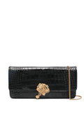 Roberto Cavallilogo-plaque clutch bag