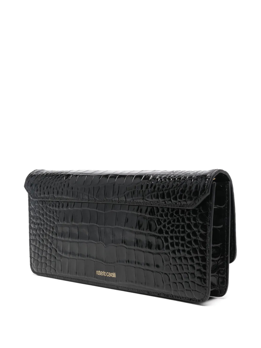 Roberto Cavallilogo-plaque clutch bag