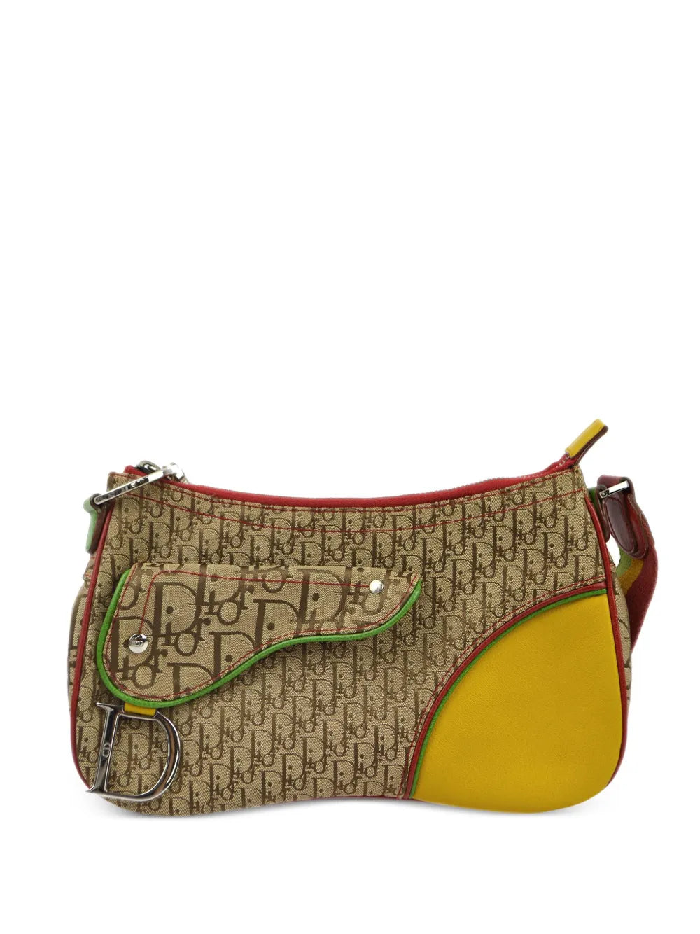 Pre-OwnedChristian Dior Pre-Owned2004 Rasta-Color Trotter Saddle shoulder bag