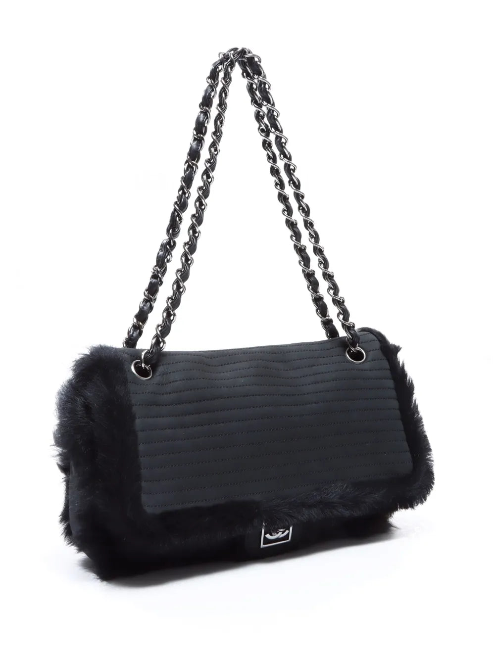 Pre-OwnedCHANEL Pre-Owned2007 Mink fur CC flap shoulder bag