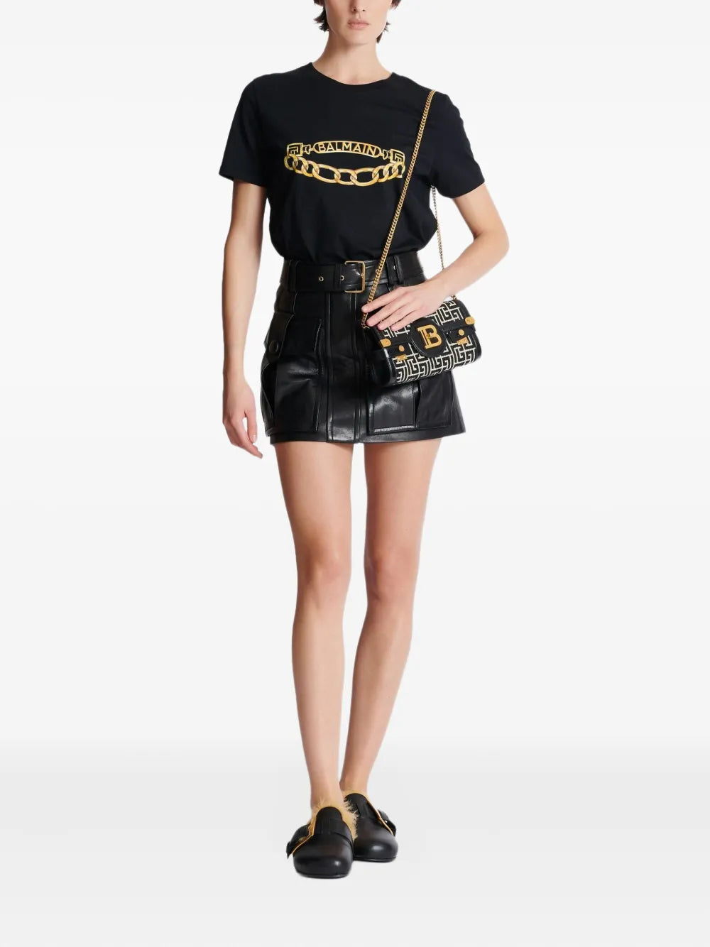 New SeasonBalmainB-Buzz 23 monogram clutch bag