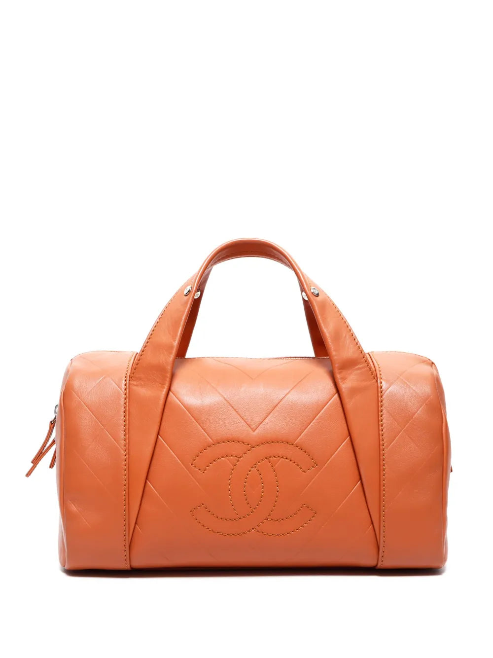 Pre-OwnedCHANEL Pre-Owned2005 CC chevron-quilted travel bag