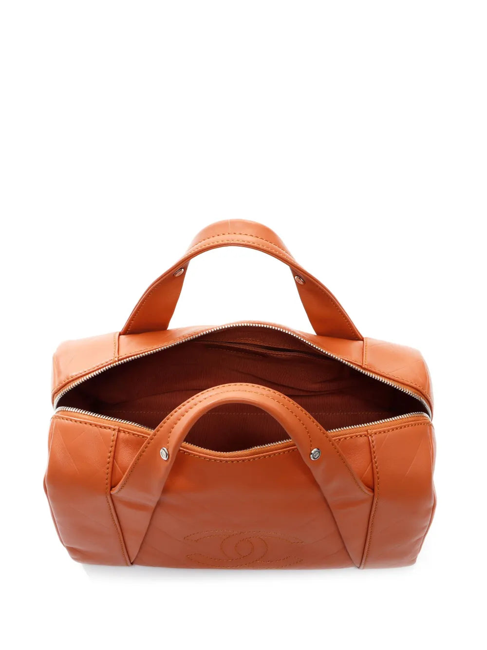 Pre-OwnedCHANEL Pre-Owned2005 CC chevron-quilted travel bag