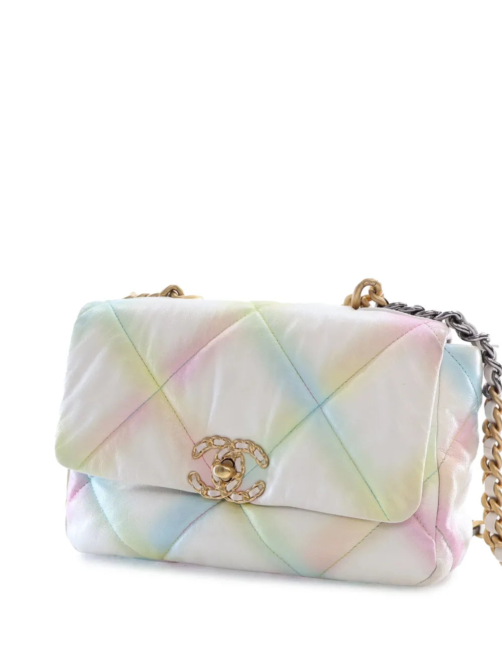 Pre-OwnedCHANEL Pre-Owned2022 Medium Printed Goatskin 19 Flap satchel