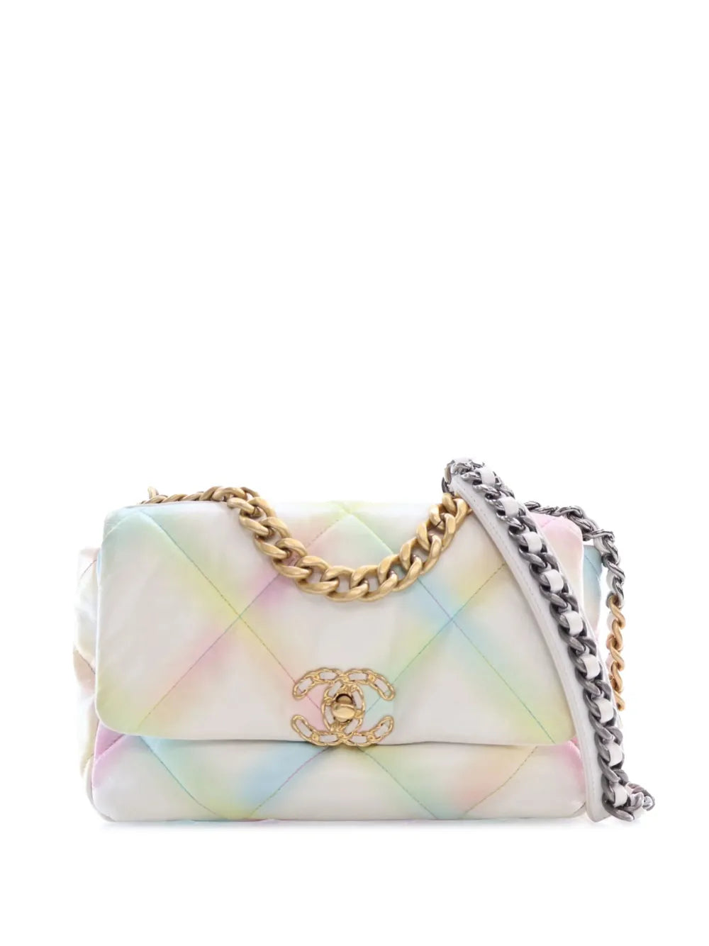 Pre-OwnedCHANEL Pre-Owned2022 Medium Printed Goatskin 19 Flap satchel