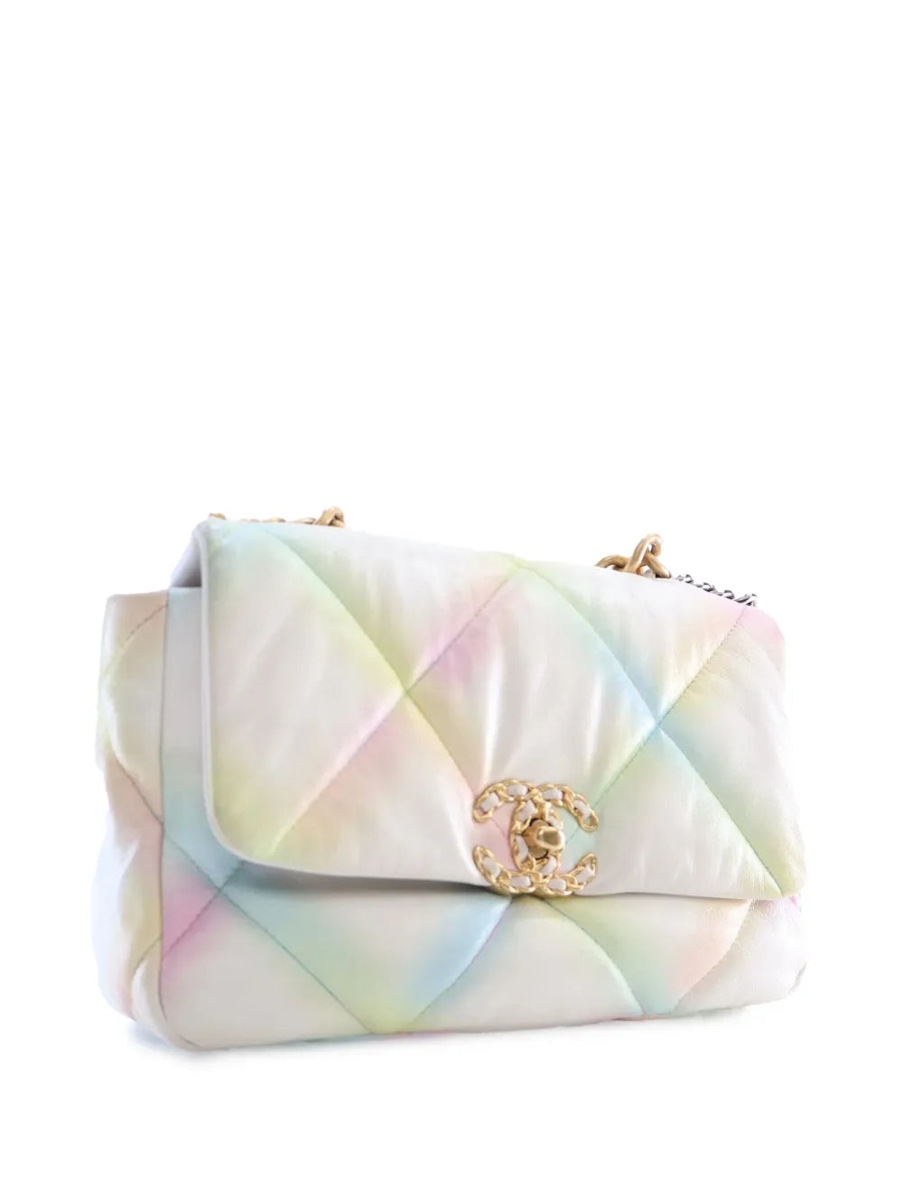 Pre-OwnedCHANEL Pre-Owned2022 Medium Printed Goatskin 19 Flap satchel