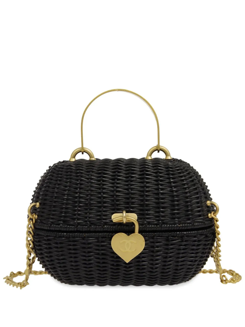 Pre-OwnedCHANEL Pre-Owned2005 Heart Lock Basket two-way bag