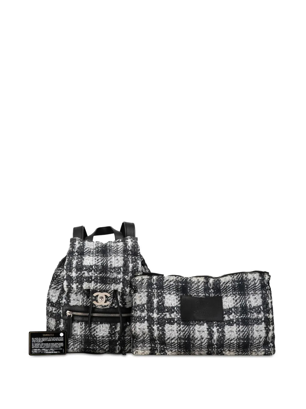 Pre-OwnedCHANEL Pre-Owned2013-2014 CC Nylon Tweed Printed backpack