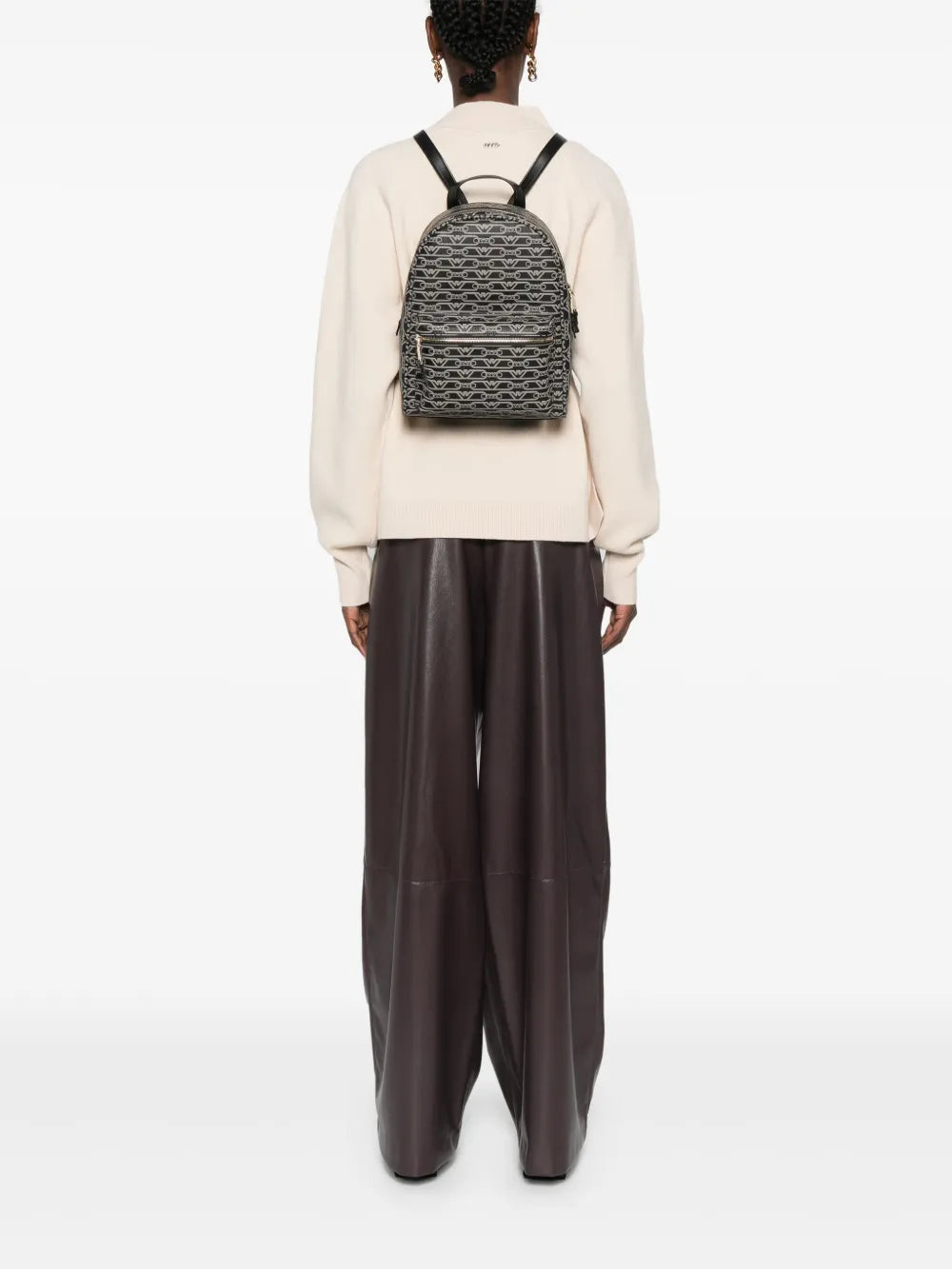 Emporio Armanilogo-print backpack
