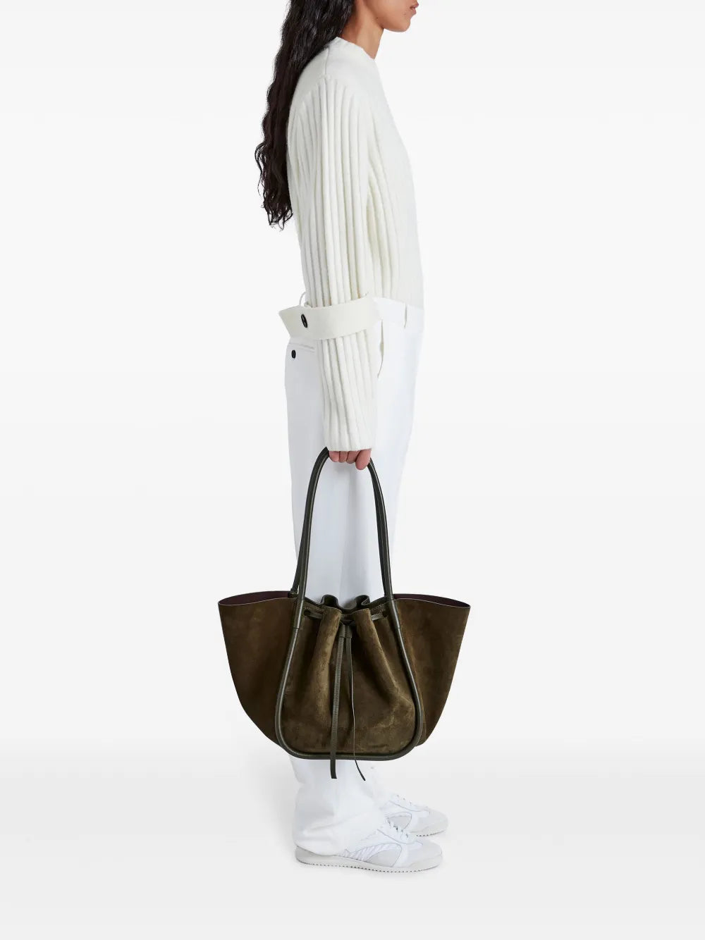 Proenza Schoulerlarge Ruched suede tote bag