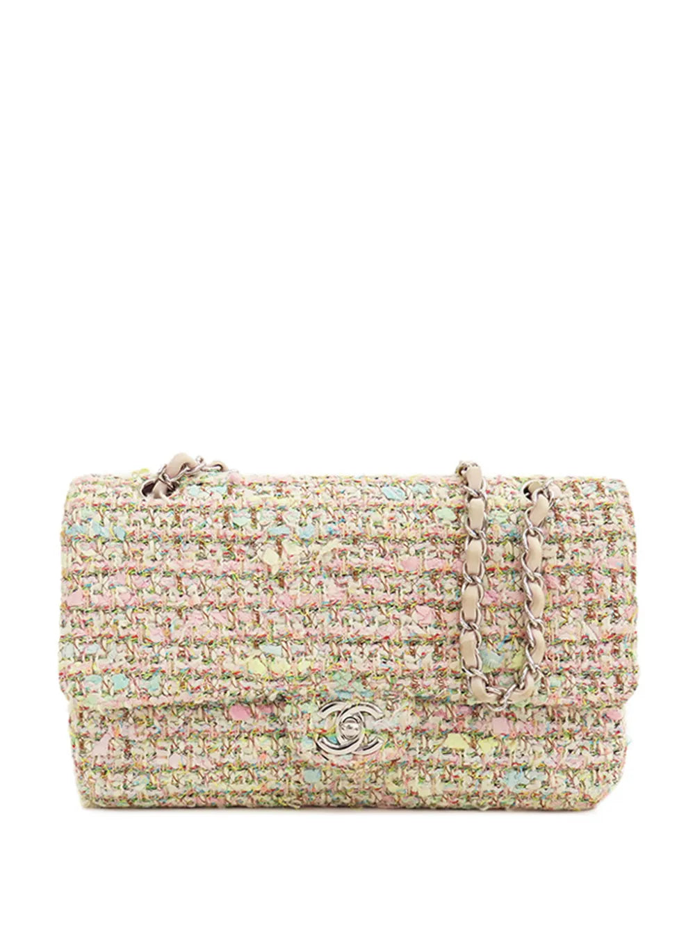 Pre-OwnedCHANEL Pre-Owned2004-2005 Medium Classic Tweed Double Flap shoulder bag