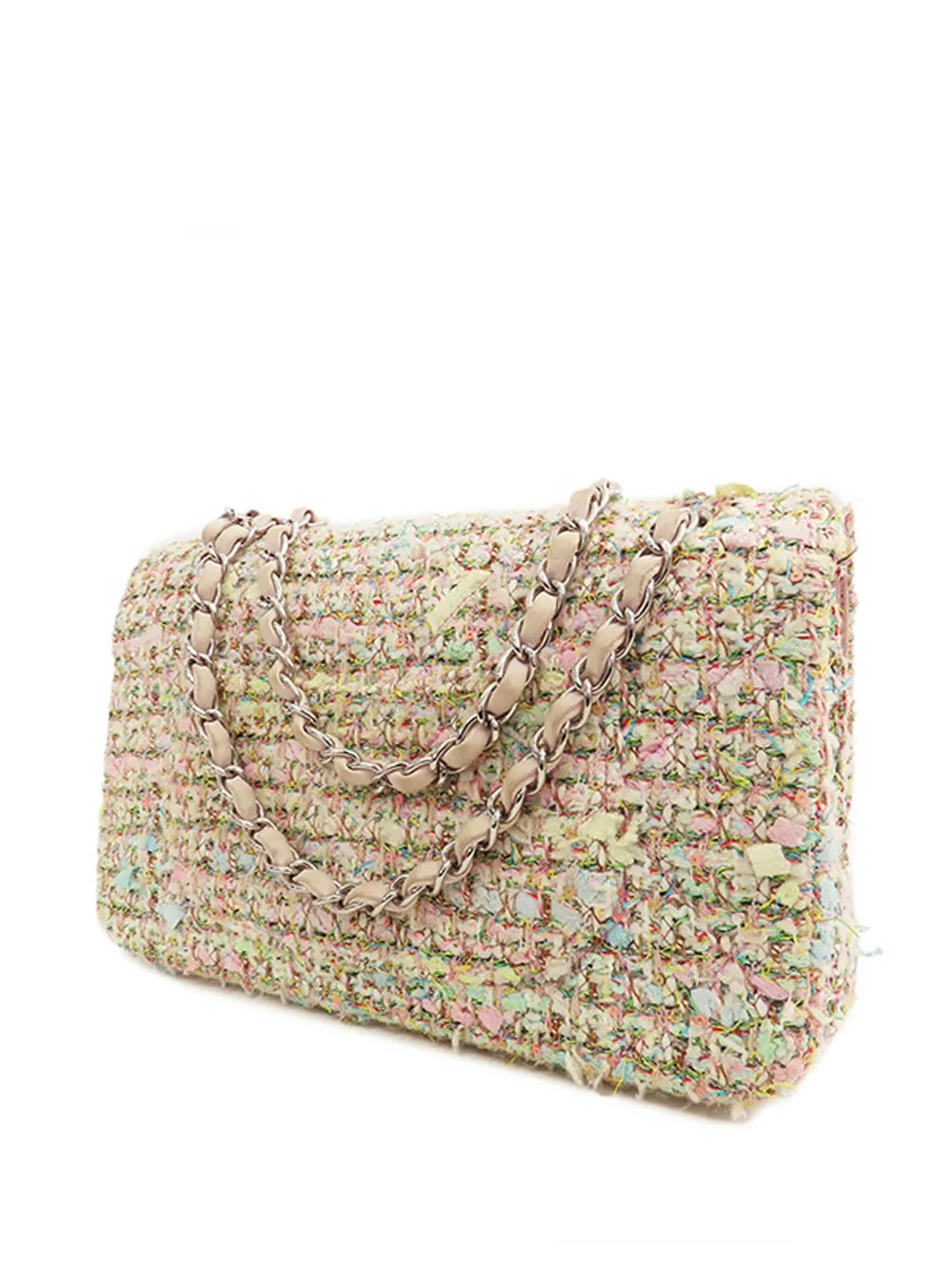 Pre-OwnedCHANEL Pre-Owned2004-2005 Medium Classic Tweed Double Flap shoulder bag