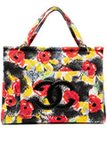 Pre-OwnedCHANEL Pre-OwnedChanel 1997 Graffiti Floral Cloth Resort Quilted Large Tote Bag