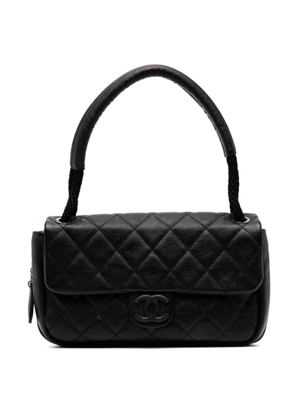 Pre-OwnedCHANEL Pre-Owned2008 Medium Classic Zippered Expandable Rubber CC Flap Bag