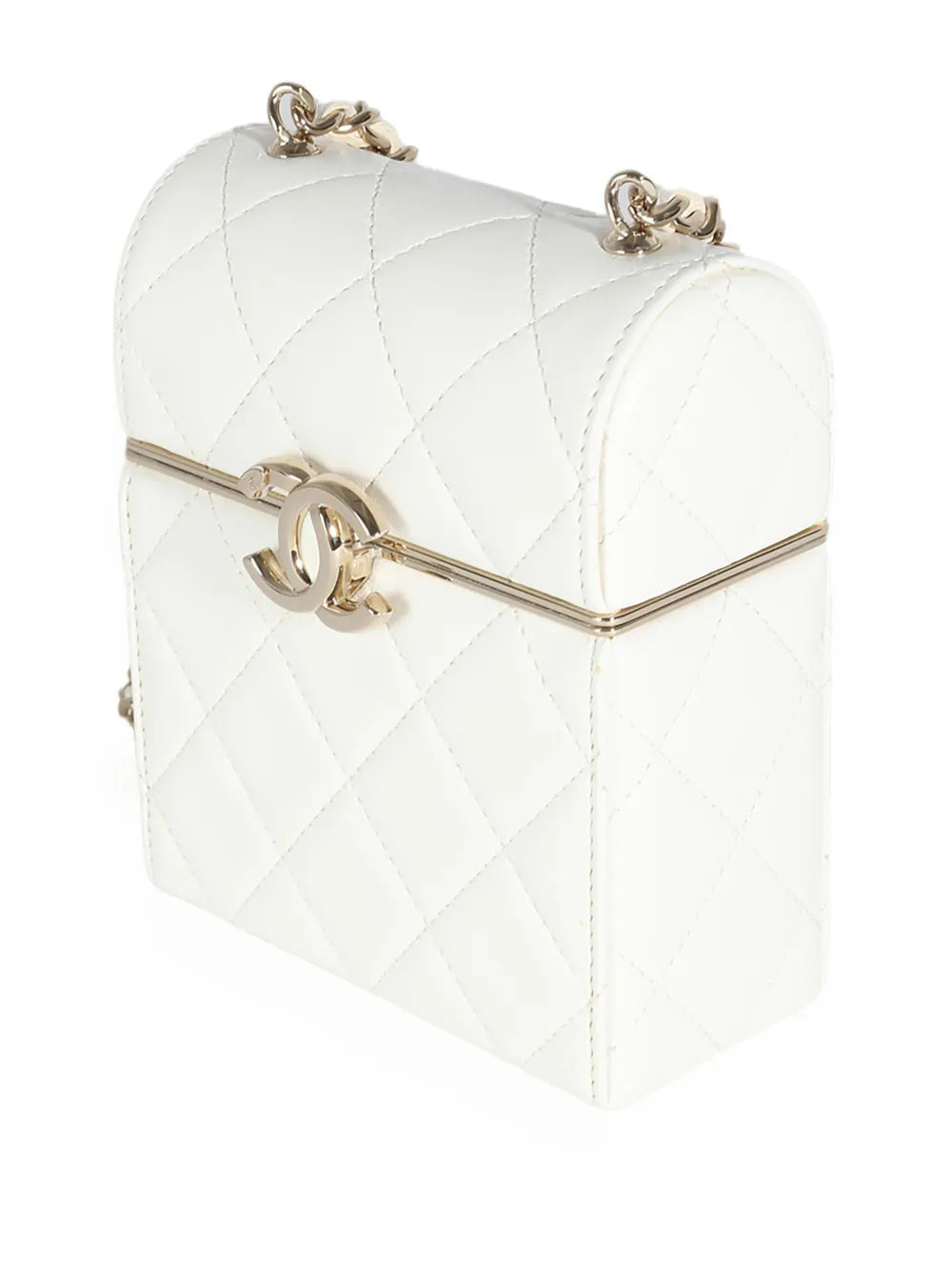 Pre-OwnedCHANEL Pre-Owned2022 mini diamond-quilted box clutch bag