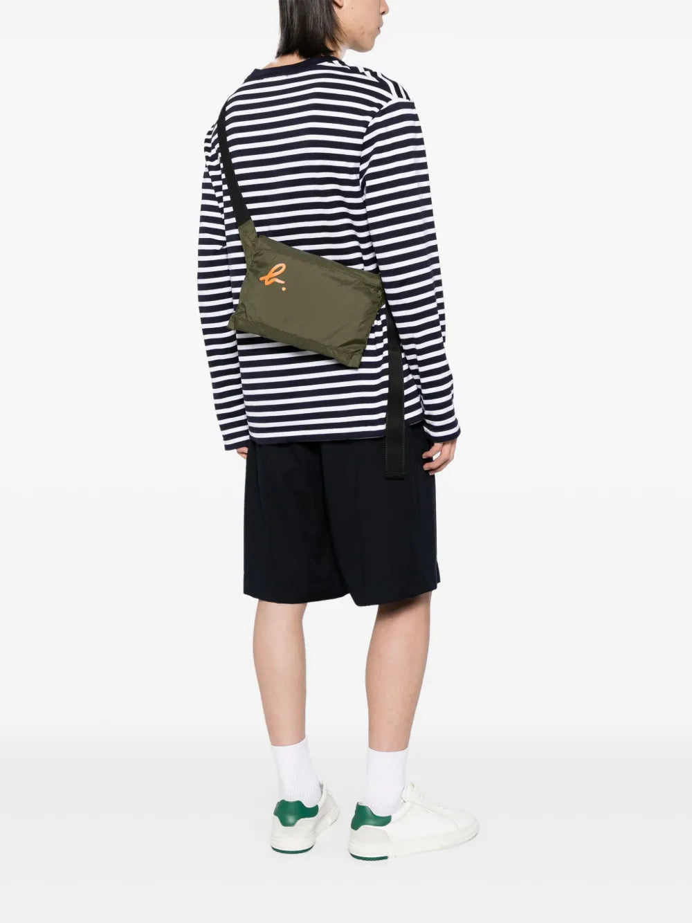 agn? b. logo print shoulder bag