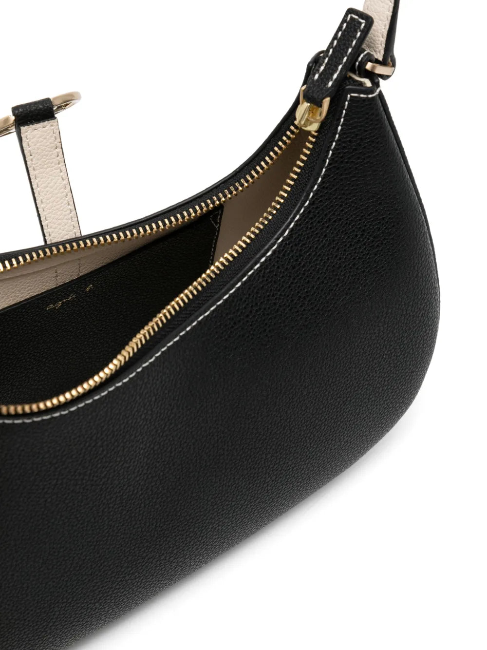 agnès b. logo-lettering leather shoulder bag
