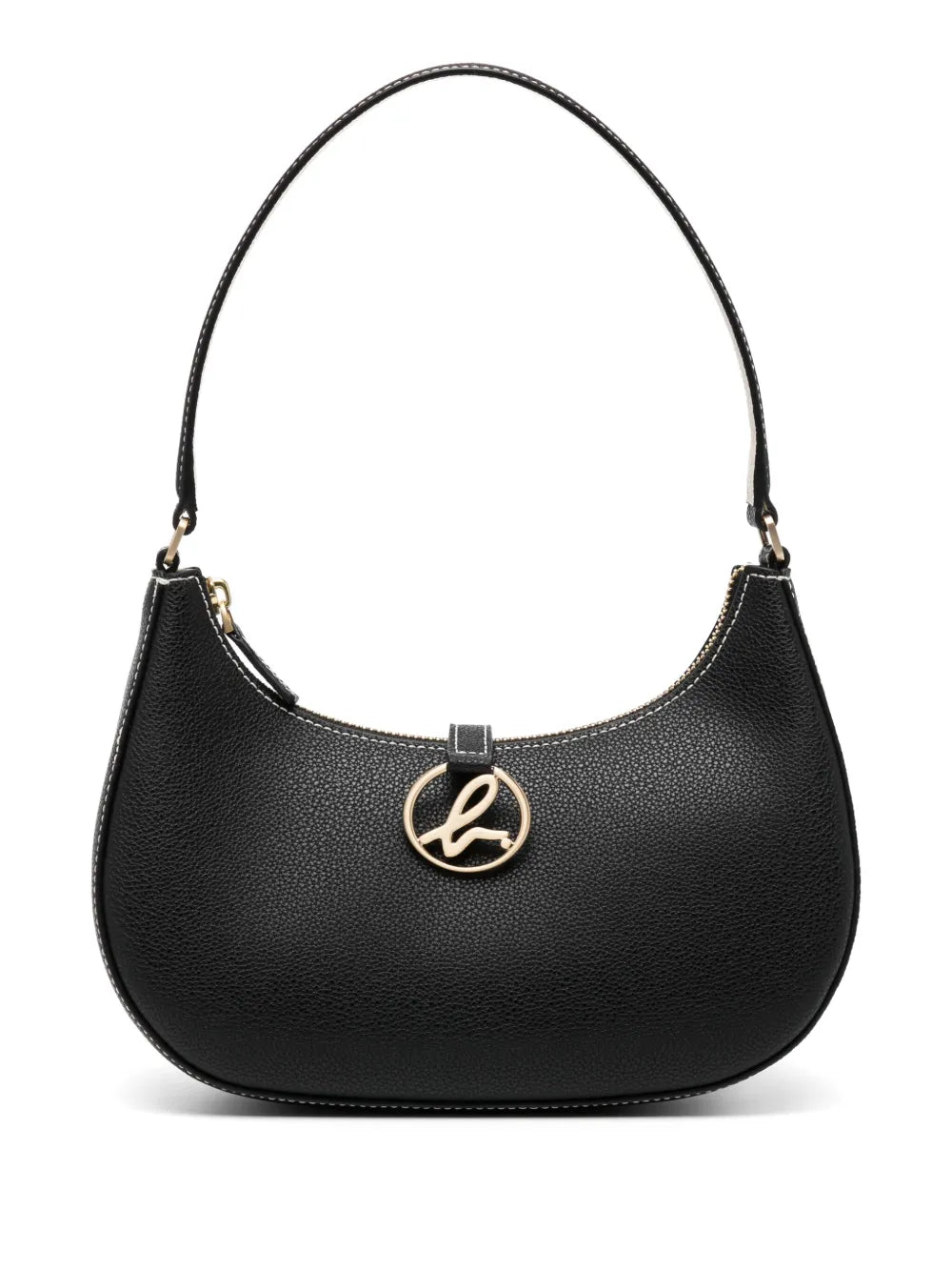 agnès b. logo-lettering leather shoulder bag