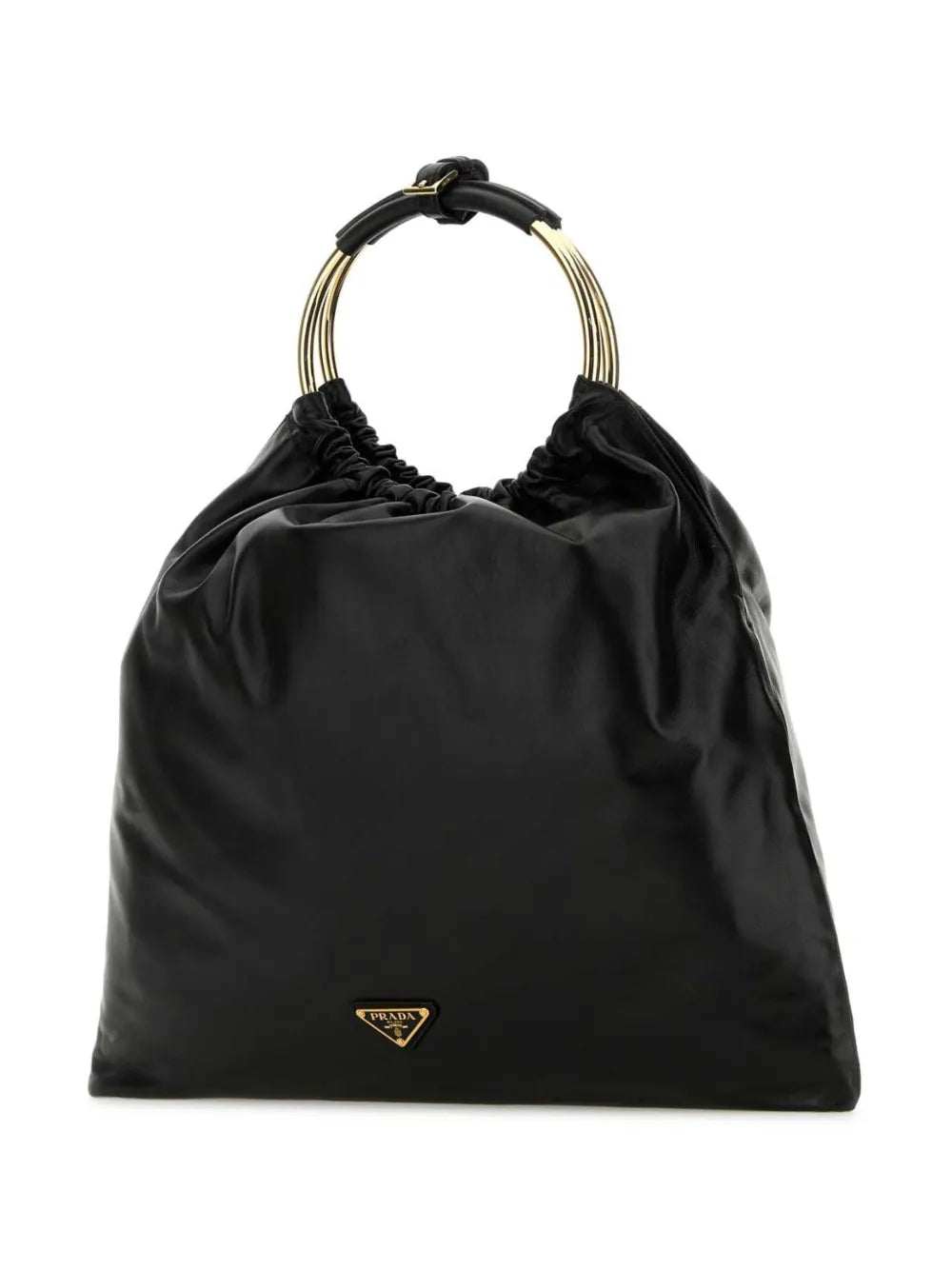 Pradatriangle-logo bucket bag