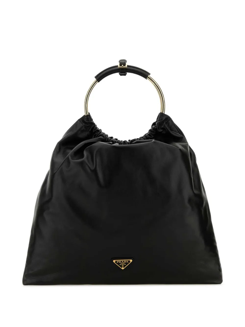 Pradatriangle-logo bucket bag