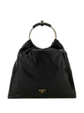 Pradatriangle-logo bucket bag